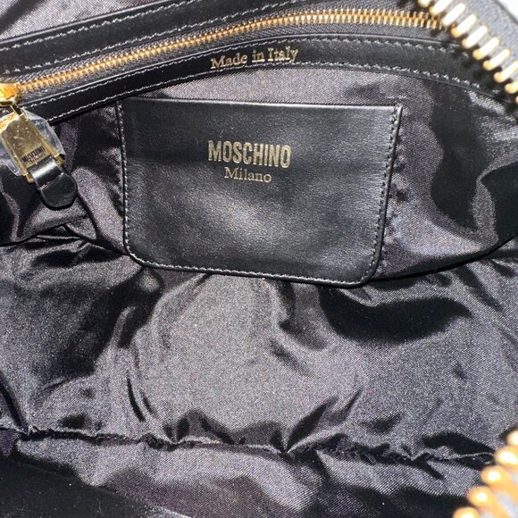 Moschino Logo Snakeskin Print Leather Shoulder Bag - NWT - Picture 7 of 7